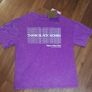 Vibrant Purple Tee with Empowering Message